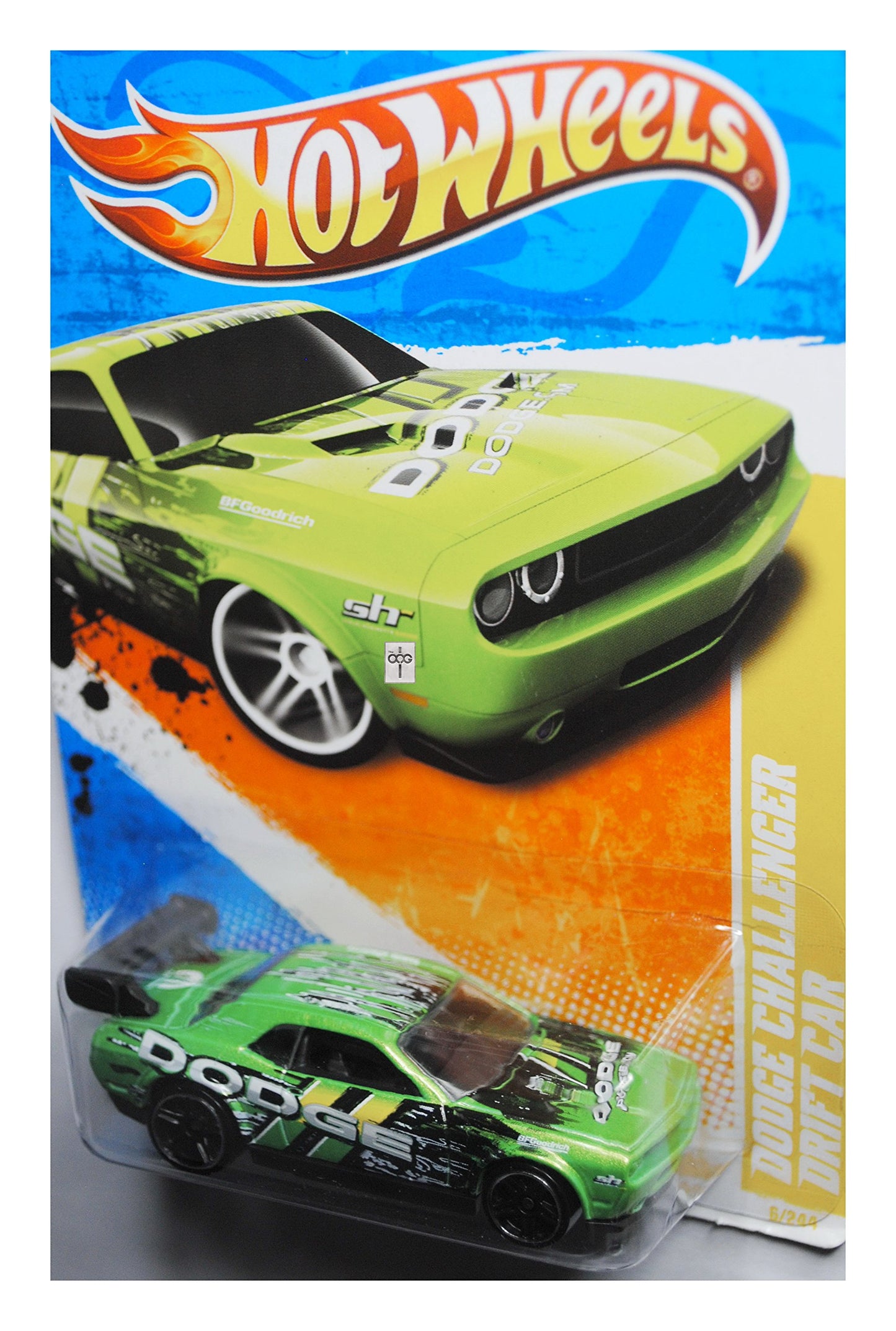 Hot Wheels 2011 2011 New Models 6/50 Green Dodge Challenger Drift CAR 6/244