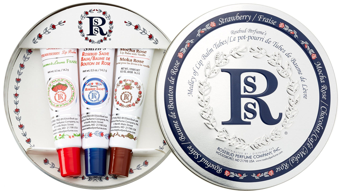 Rosebud Medley Of Lip Balm Tubes, 0.5 Ounce, 2.4 Count