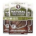 Clairol Natural Instincts Semi-Permanent Hair Dye for Men, M9 Light Brown Hair Color, Pack of 3