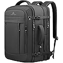 AREYTECO Travel Backpack, 50L Expandable Extra Large Laptop Backpack, Carry On Backpack Water Resistant Business Suitcase Daypack Bag Fits 17 Inch Laptops, Travel Gifts for Men Women, Black