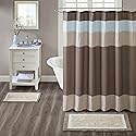 Madison Park Amherst Bathroom Rugs Room Décor 100% Cotton Tufted Ultra Soft Non-Slip, Absorbent Quick Dry Bathtub Mats, 20x30, Brown/Blue