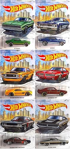 Hot Wheels Detroit Muscle Car Complete Series 6 Car Set