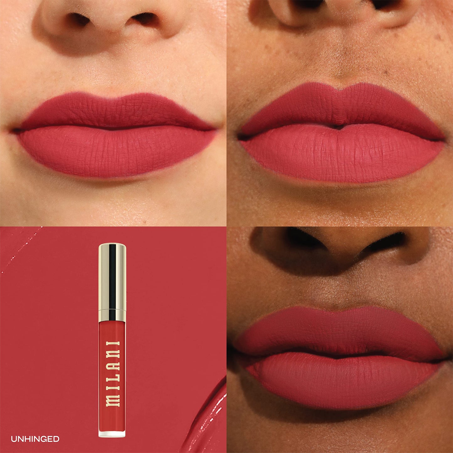 Milani Stay Put Longwear Liquid Lipstick - Smudge-Proof, Kiss-Proof, and Fade-Resistant Formula for All-Day Wear - Unhinged