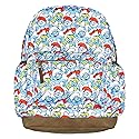 The Smurfs Backpack Papa Smurf and Smurfette Allover Collage Design Laptop Tech Sleeve School Book Bag Daypack