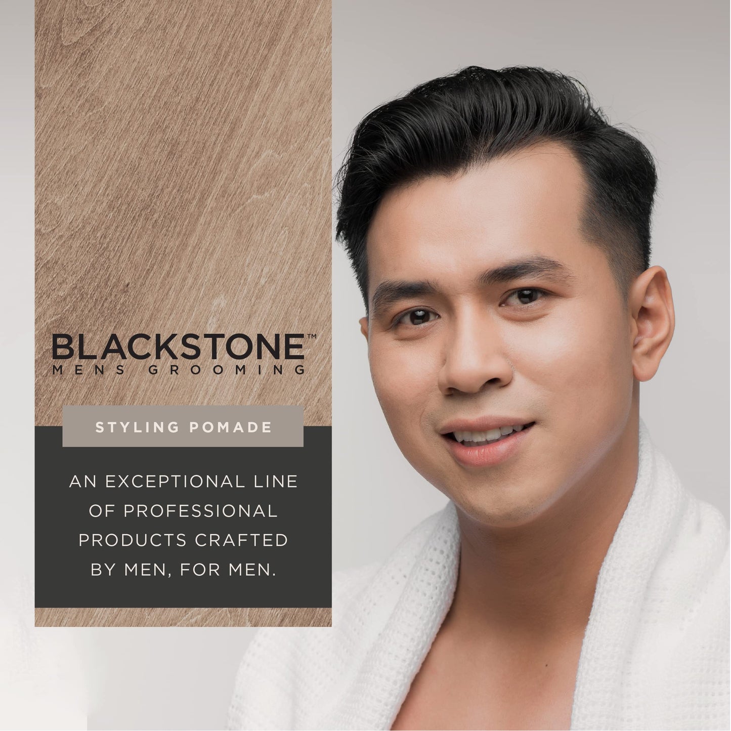 Blackstone Men's Grooming Hair Styling Pomade - Medium Hold with Natural Shine | Bourbon + Cedar (4 oz)