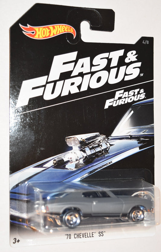 HOT WHEELS 2016 FAST & FURIOUS GRAY '70 CHEVELLE SS 4/8