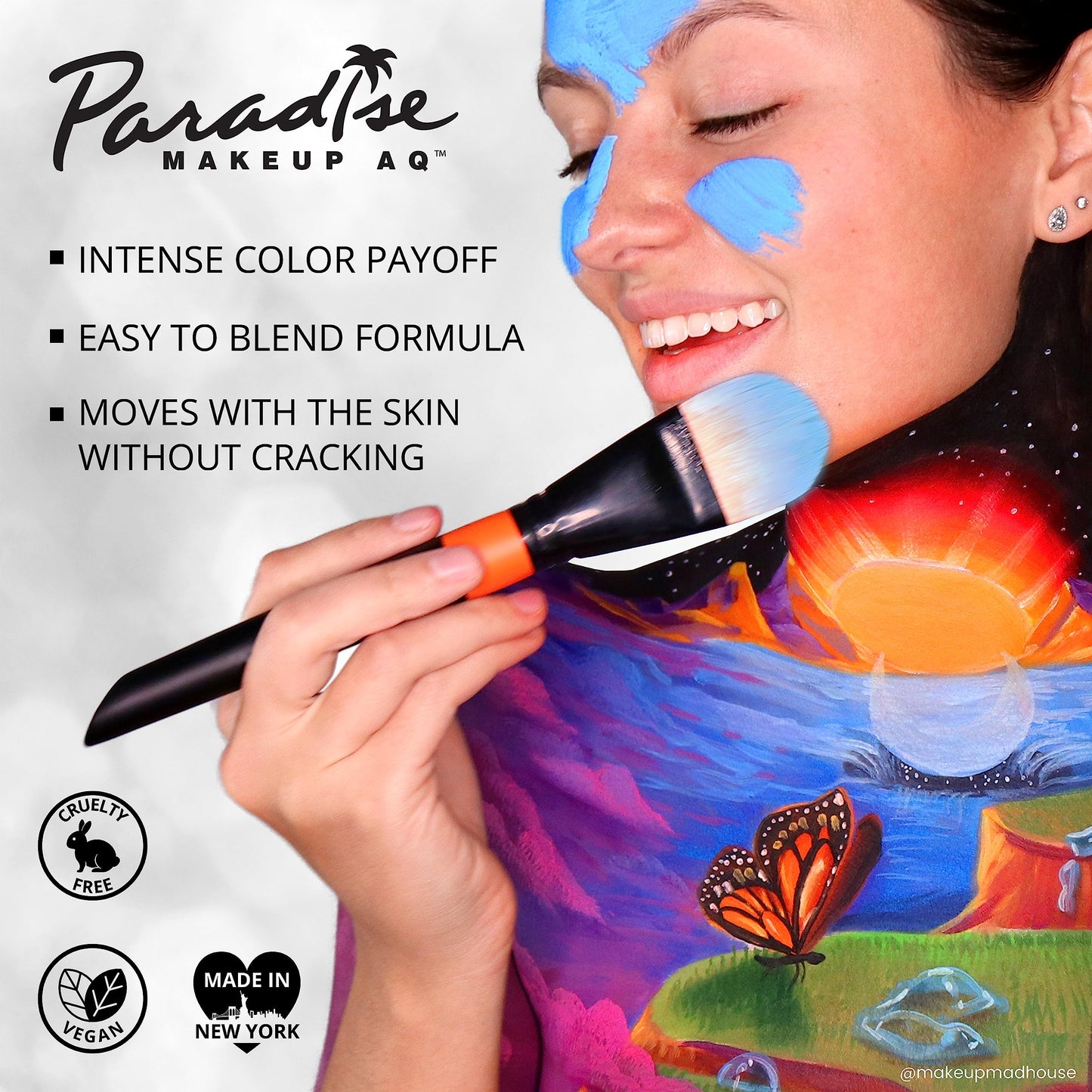 Mehron Makeup Paradise Makeup FX 8 Color Island Palette (formerly Pastel Palette) | Body Paint & Face Paint Palette | Professional & Water Activated |