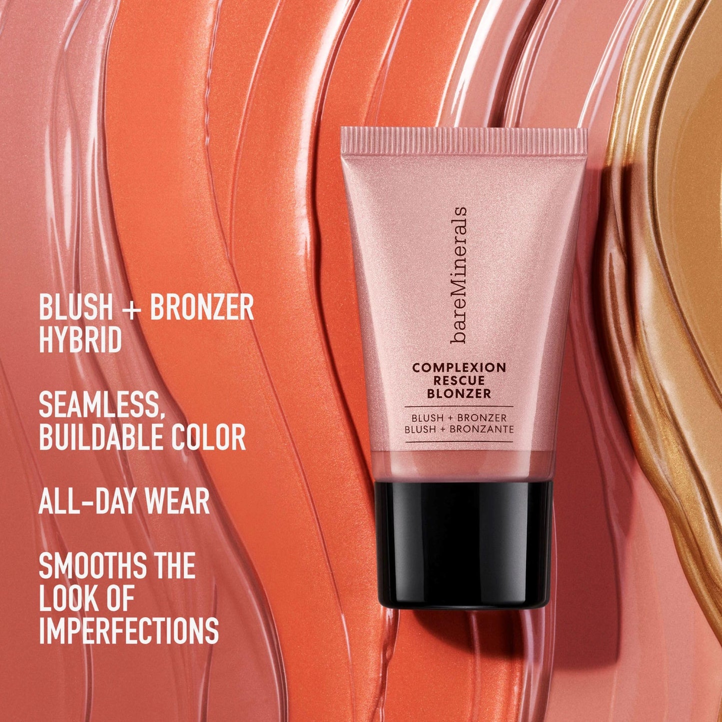 bareMinerals Complexion Rescue Liquid Blonzer, Kiss of Spice, Vegan, Cruelty-Free & Dermatologist-Tested
