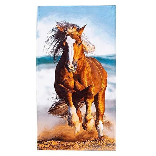 Northwest Classics Beach Towel, 30" x 60", Running Horse