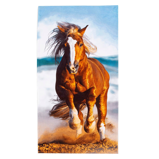 Northwest Classics Beach Towel, 30" x 60", Running Horse