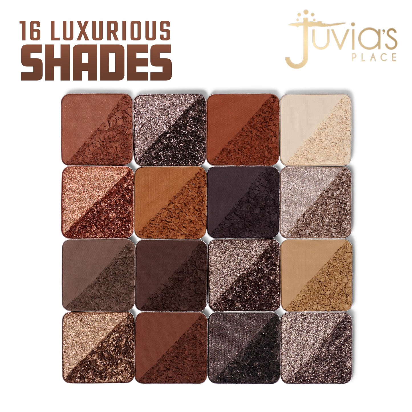 Juvia's Place Coffee Shop Eyeshadow Palette - 16 Pan Palette, Tan, Auburn, & Rich Dark Chocolate, Mattes and Shimmers, Highly Pigmented and Buttery…