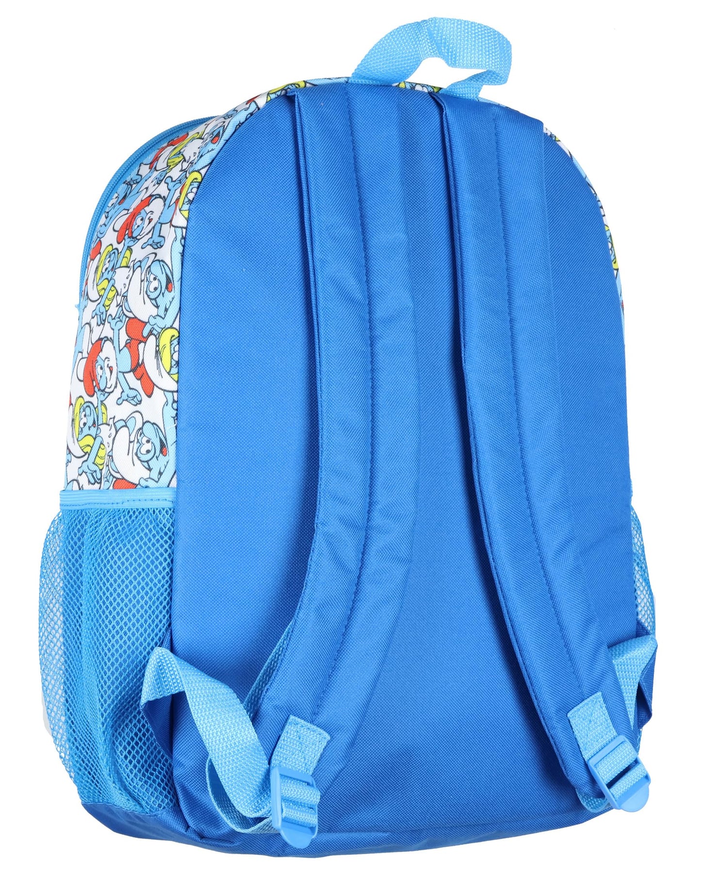 INTIMO The Smurfs Backpack 5-Piece Mega Set Travel Daypack Bag with Lunch Box Pencil Case Water Bottle and Stickers