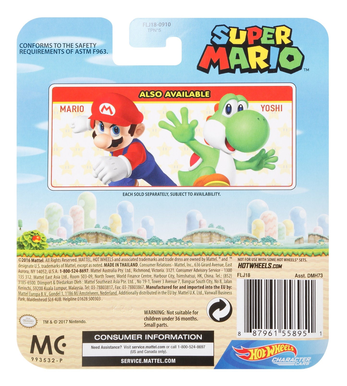 Hot Wheels Yoshi Vehicle, 1:64 Scale