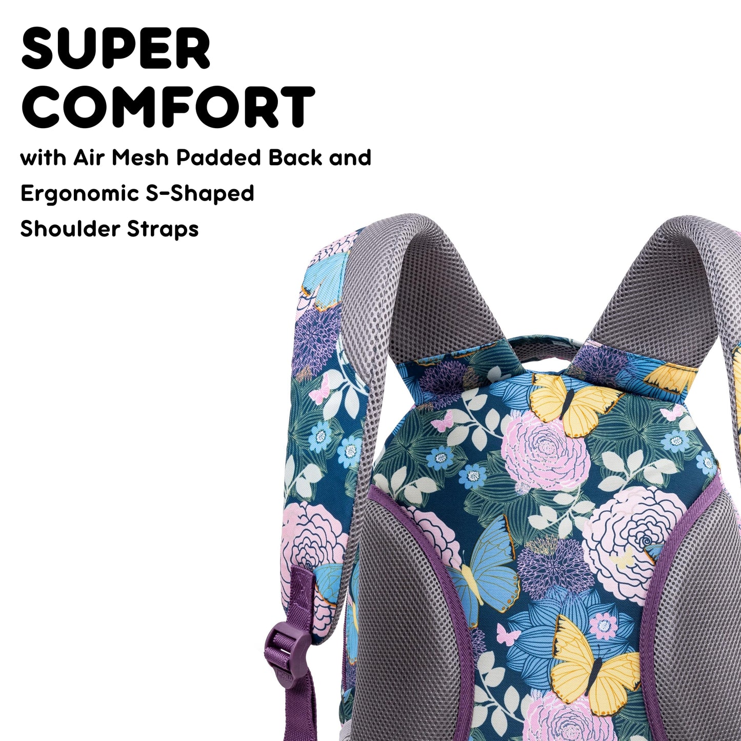 J World Cornelia Middle School Backpack for Girls. Laptop Bookbag for Women, Secret Garden