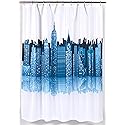 Carnation Home Fashions Cityscape Fabric Shower Curtain