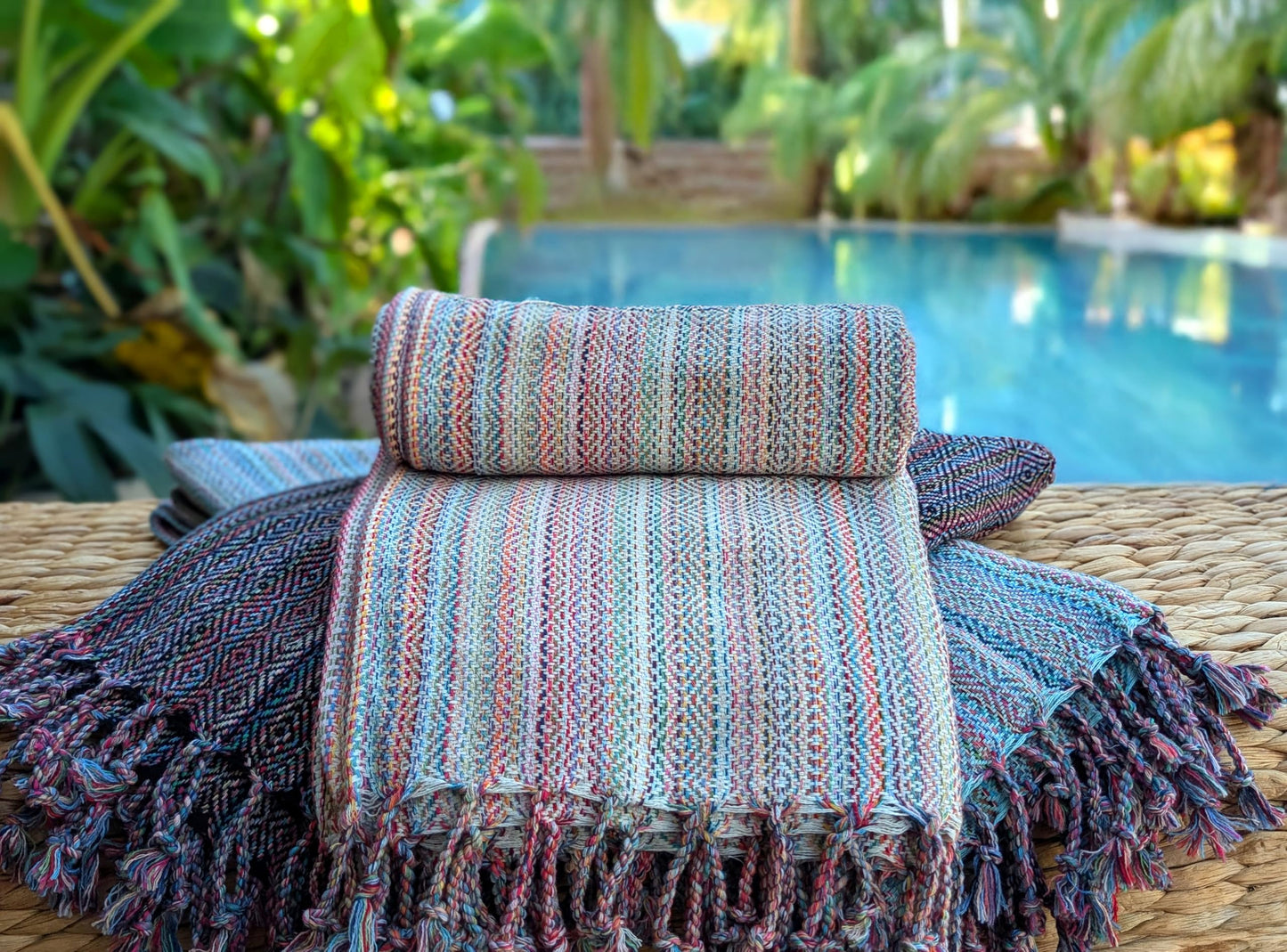 Refinery No. 1 Turkish Beach Towel, Nomad Weave, Oversized Quick Dry Lightweight, Sand Free, Pool and Swim Towel (Purple)