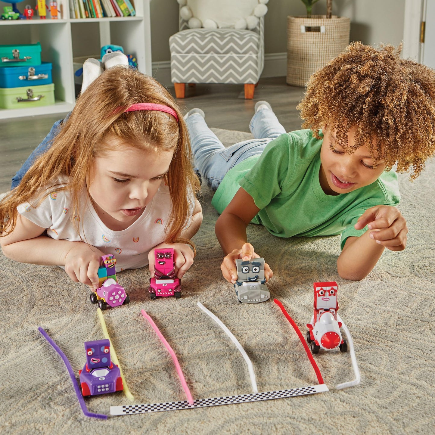 hand2mind Numberblocks Six to Ten Mini Vehicles – Race Car & Action Figure Set, Preschool Math Counting Toys & Toddler Learning Activities