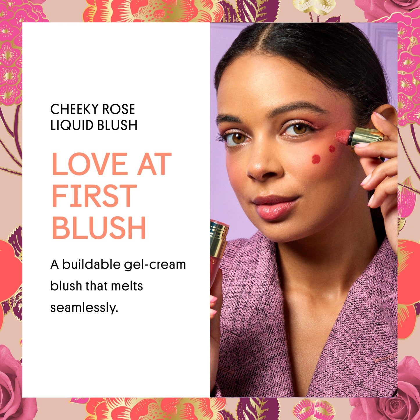 Winky Lux Cheeky Rose Liquid, Gel-Cream with Buildable Color, Lightweight Velvet Finish, Long-Lasting Neutral Rose Shade, Queen