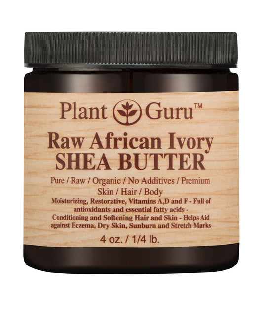 African Shea Butter Raw Unrefined 100% Pure Natural Organic Ivory Grade A - 4 oz - DIY Body Butters, Lotion, Cream, lip Balm & Soap Making Supplies Beauty & Personal Care Plant Guru