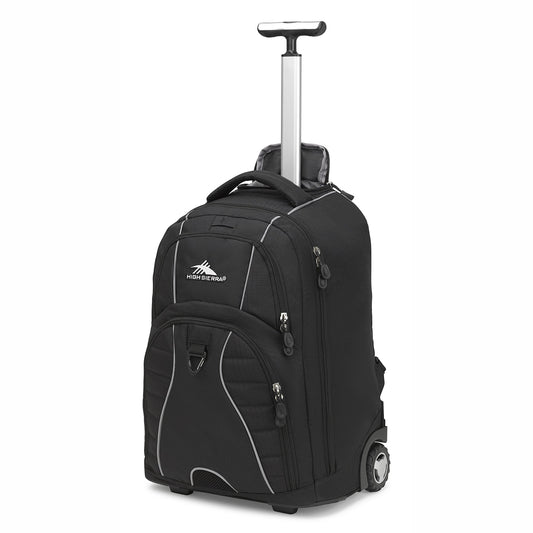 High Sierra Freewheel Wheeled Laptop Backpack, Black, 20.5 x 13.5 x 8-Inch