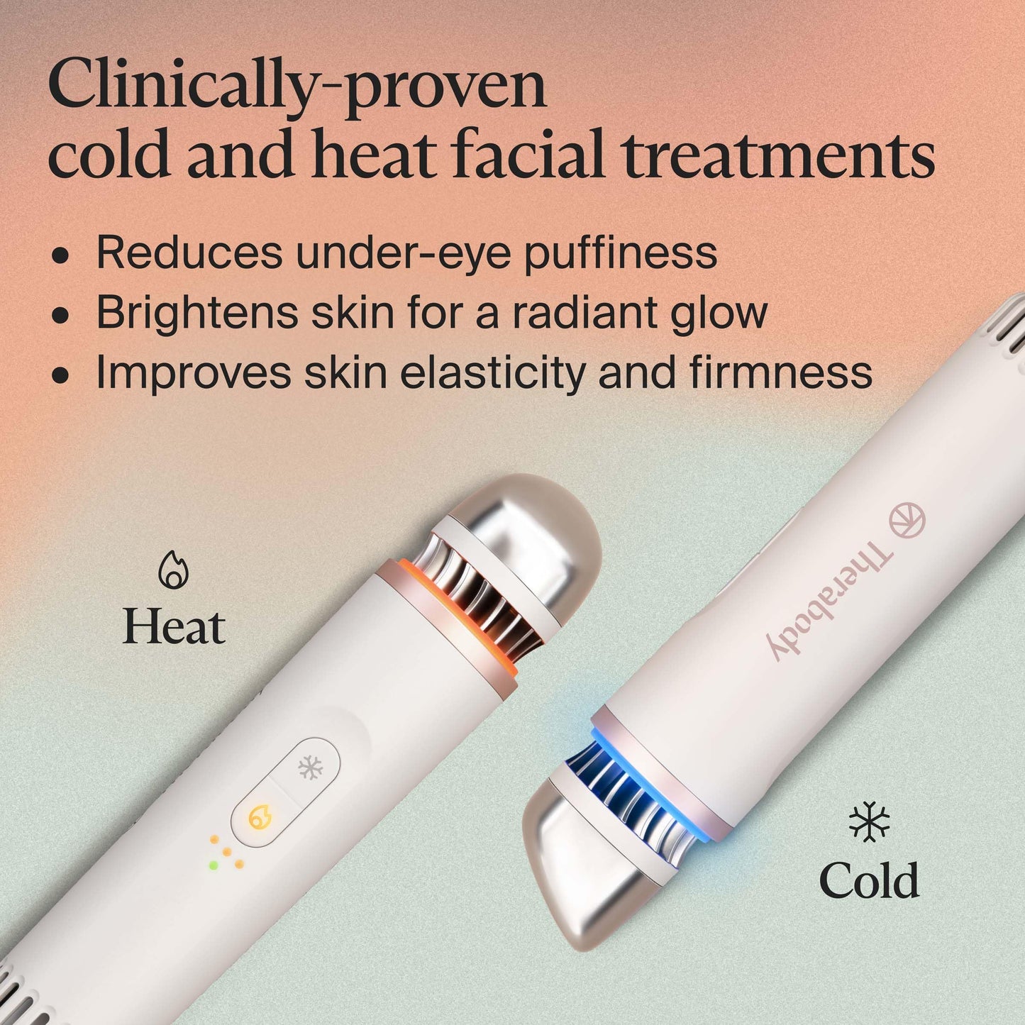 Therabody TheraFace Depuffing Wand - Cold and Heat Skincare Treatment to Depuff and Glow; Beauty Wand, Face Roller and Eye Massager for Eye Puffiness Beauty and Personal Care TheraFace