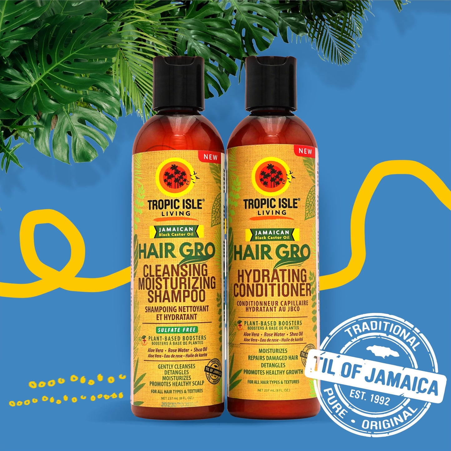 Hair Gro Cleansing Hydrating Conditioner 237ml - Aloe Vera, Rose Water for Nourishing and Softening the Hair, Shea Oil to Help Moisturize and Repairs