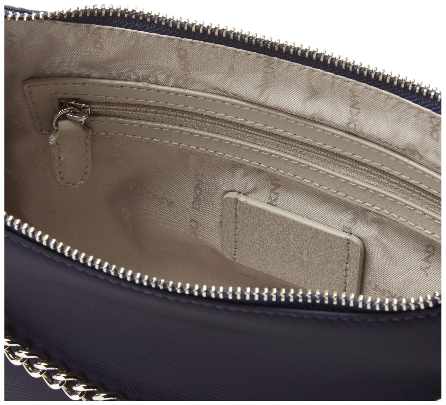 DKNY Sporty Crossbody Caelynn Pouchette Handbags, Black/Silver