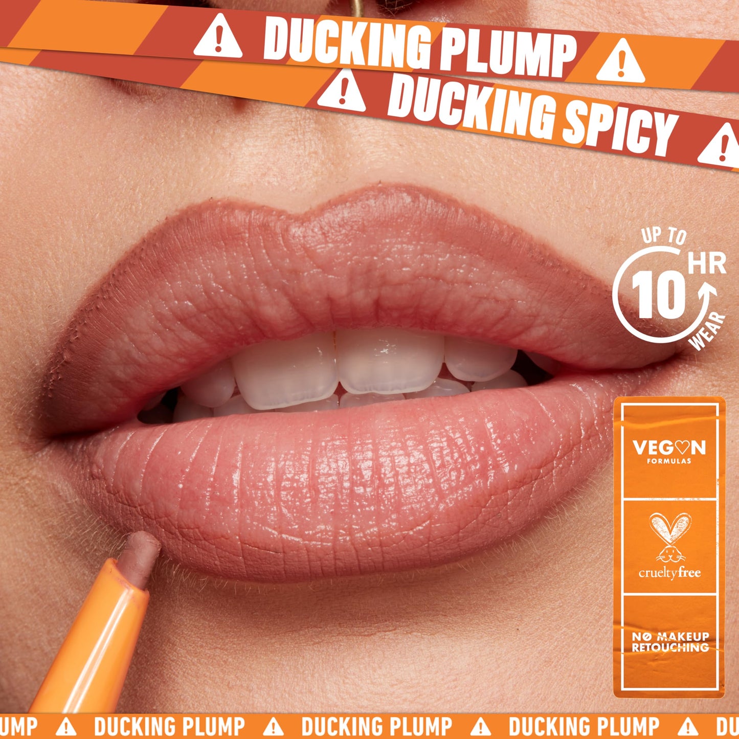 NYX PROFESSIONAL MAKEUP Duck Plump Plumping Lip Liner, Matte Pencil With Up To 10HR Wear, Fill Em In (Pink Lip Liner)