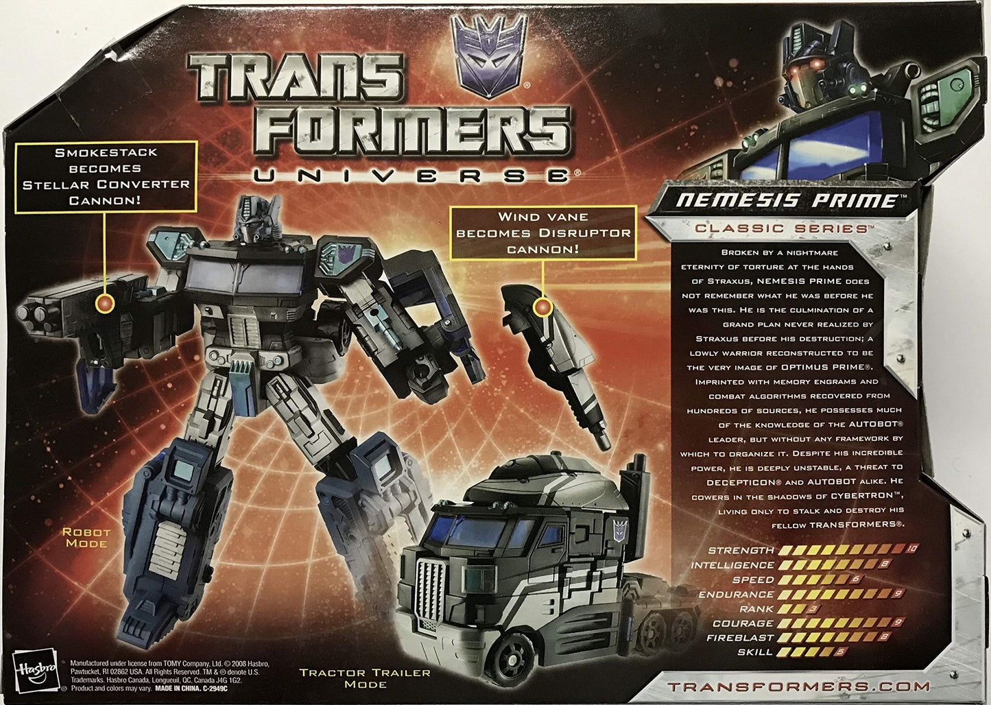 Transformers Nemesis Prime 2008 SDCC Exclusive