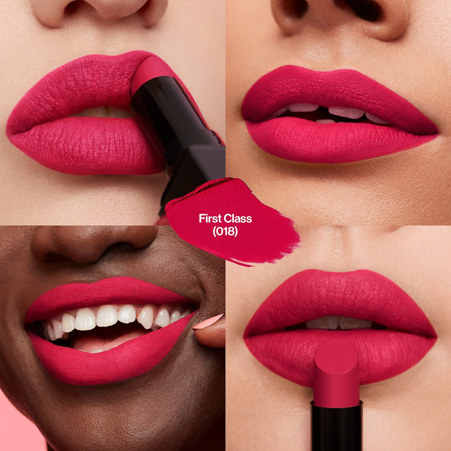 Revlon Lipstick, ColorStay Suede Ink, Built-in Primer, Infused with Vitamin E, Waterproof, Smudge-proof, Matte Color, 018 First Class, 0.09 oz