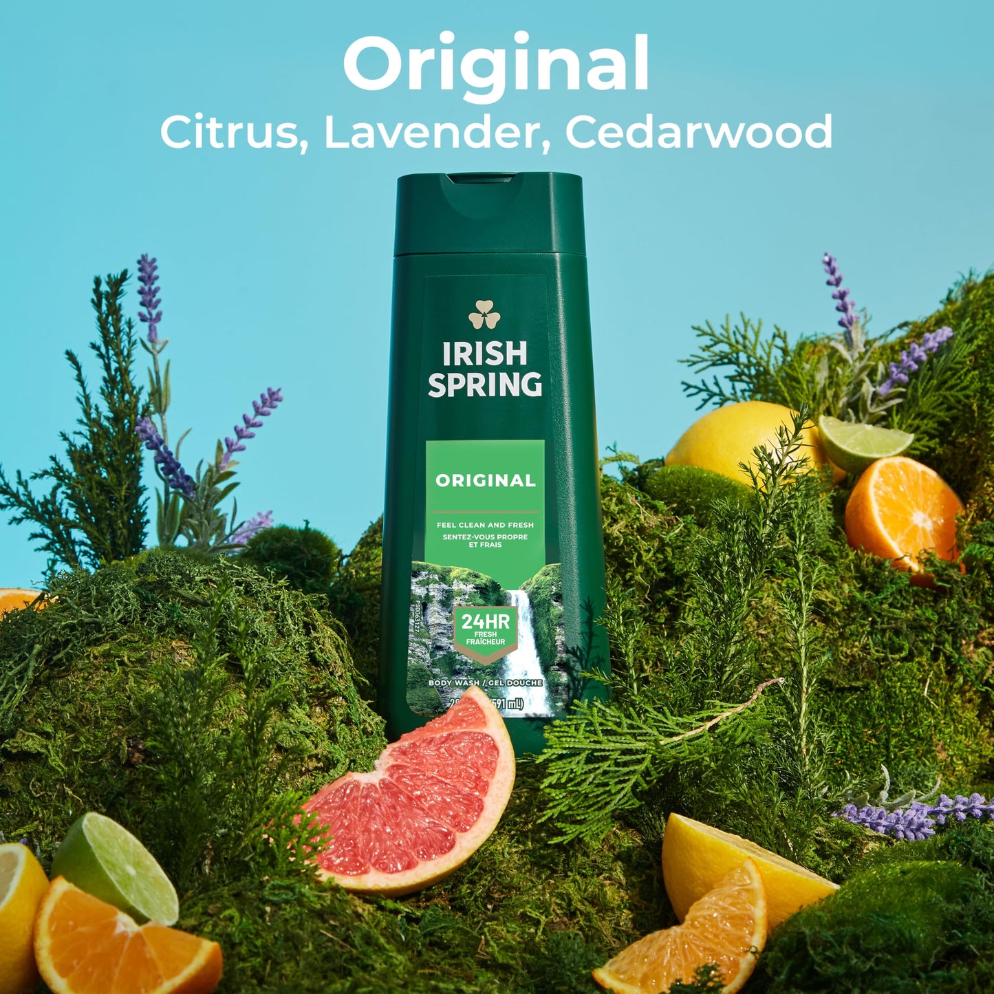 Irish Spring Mens Body Wash, Original Scented Body Wash for Men, Smell Fresh and Clean for 24 Hours, Cleans Body, Hands, and Face, Made