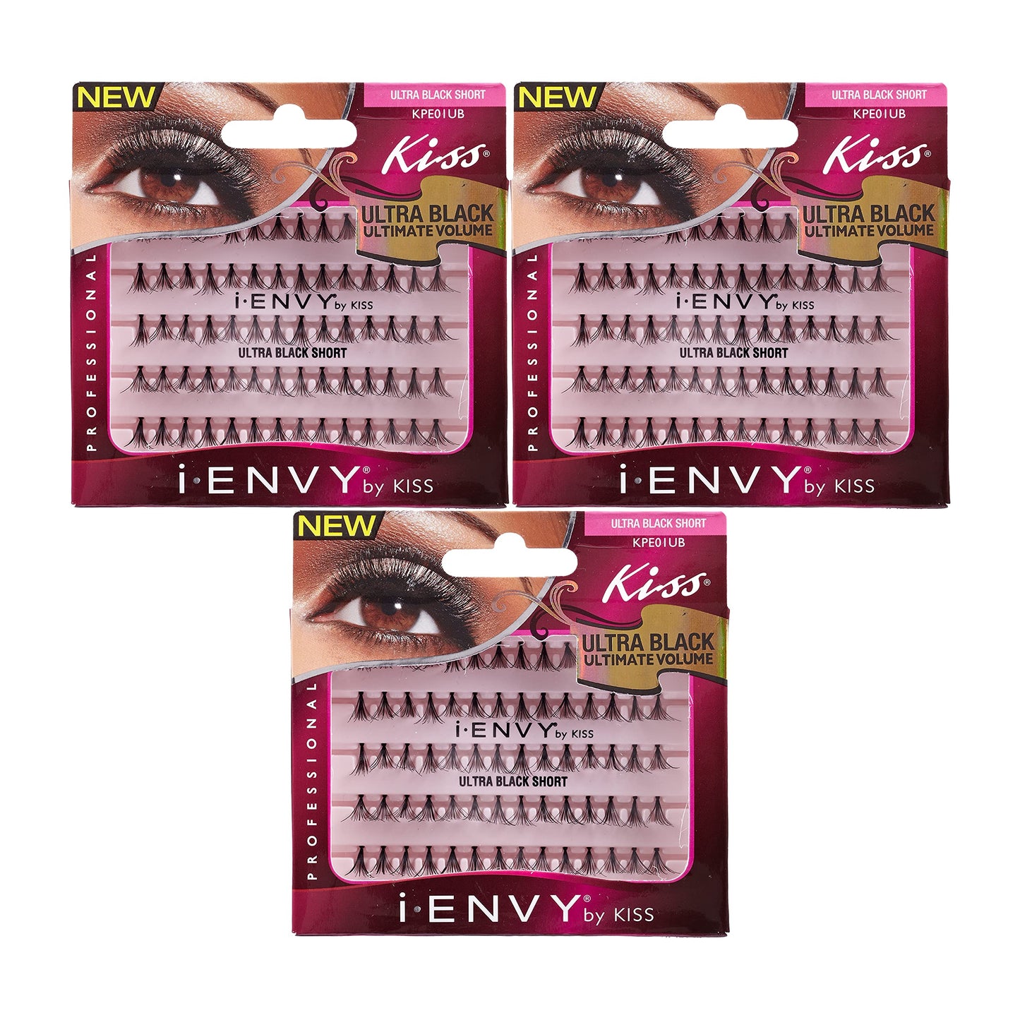 Kiss I Envy Ultra Black Short Lashes (3 PACK)