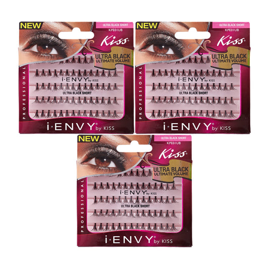 Kiss I Envy Ultra Black Short Lashes (3 PACK)