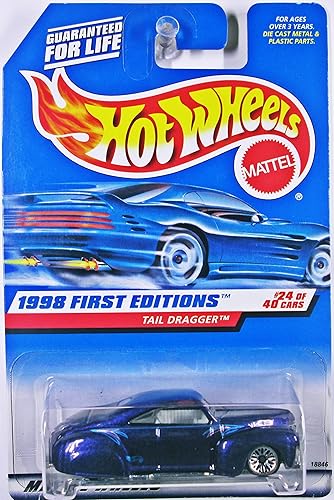 Hot Wheels - 1998 First Editions - Tail Dragger - Purple - Die Cast - #24 of 40 Cars - Collector #659 - Limited Edition - Collectible