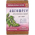 Auromere Ayurvedic Bar Soap, Himalayan Rose - Eco Friendly, Handmade, Vegan, Cruelty Free, Natural, Non GMO (2.75 oz), 3 pack