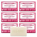 Dr. Bronner's Pure-Castile Magic Soap Bars (Rose, 5 oz, 6-Pack)- Made with Regenerative Organic Certified Oils- For Face, Body & Hair - Gentle, Vegan