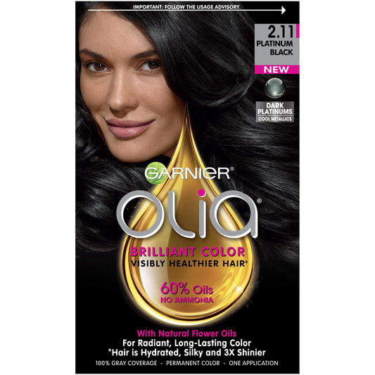 Garnier Hair Color Olia Oil Powered Permanent Hair Color, 2.11 Platinum Bla Beauty & Personal Care Garnier