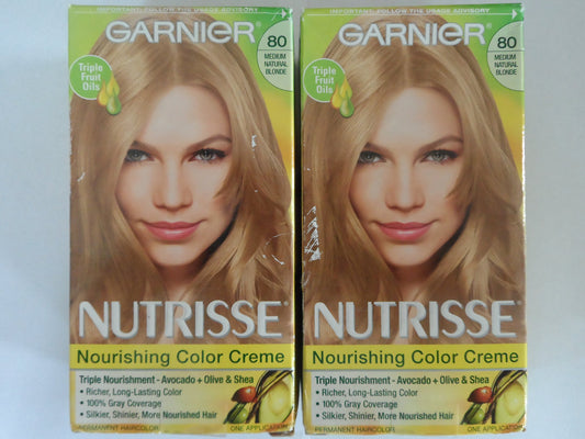 Garnier Nutrisse Haircolor - 80 Butternut (Medium Natural Blonde) 1 Each (Pack of 2) Beauty & Personal Care MAYBELLINE