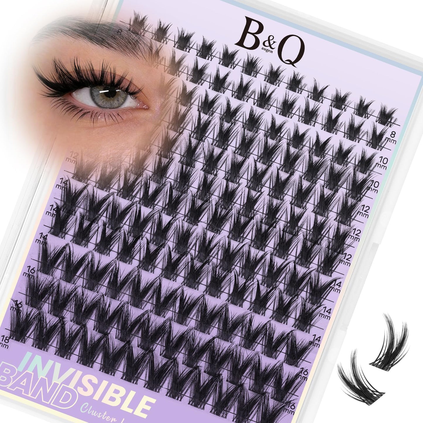 B&Q Victory Lash Clusters Invisible Band False Eyelashes Clusters Natural Cluster Eyelash Extensions Comfortable Individual Lashes Extension DIY Soft Beauty and Personal Care B&Qaugen Default Title