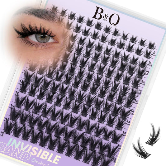 B&Q Victory Lash Clusters Invisible Band False Eyelashes Clusters Natural Cluster Eyelash Extensions Comfortable Individual Lashes Extension DIY Soft Beauty and Personal Care B&Qaugen Default Title