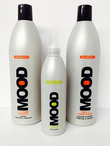Elgon Mood 3 Vitamin Shampoo 33.8 Oz, Pack 1 Conditioner 33.8 Oz and Leave-in 10.1 Oz