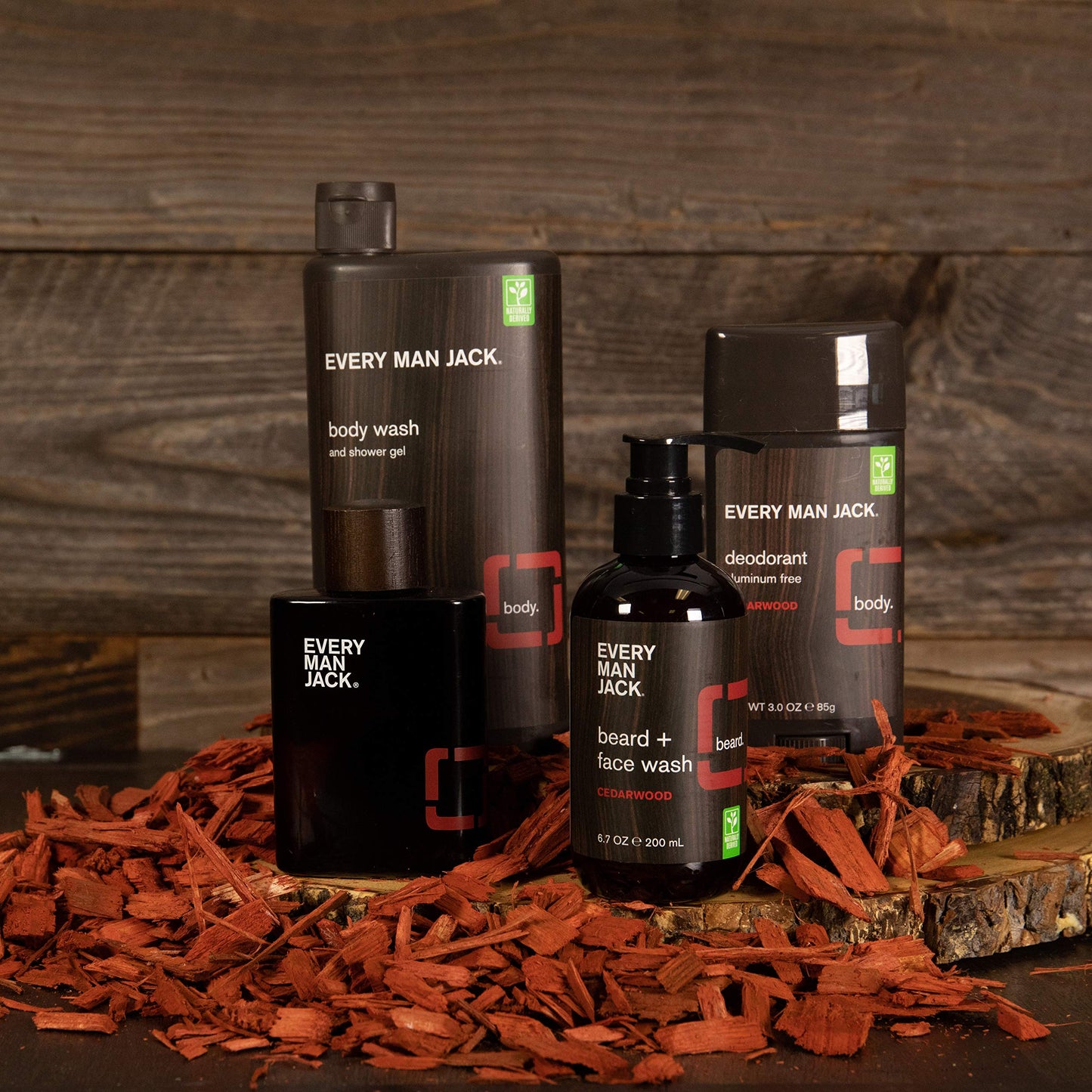 Every Man Jack Men's Body Wash - Cedarwood | 16.9-ounce Twin Pack - 2 Bottles Included | Naturally Derived, Parabens-free, Pthalate-free, Dye-free