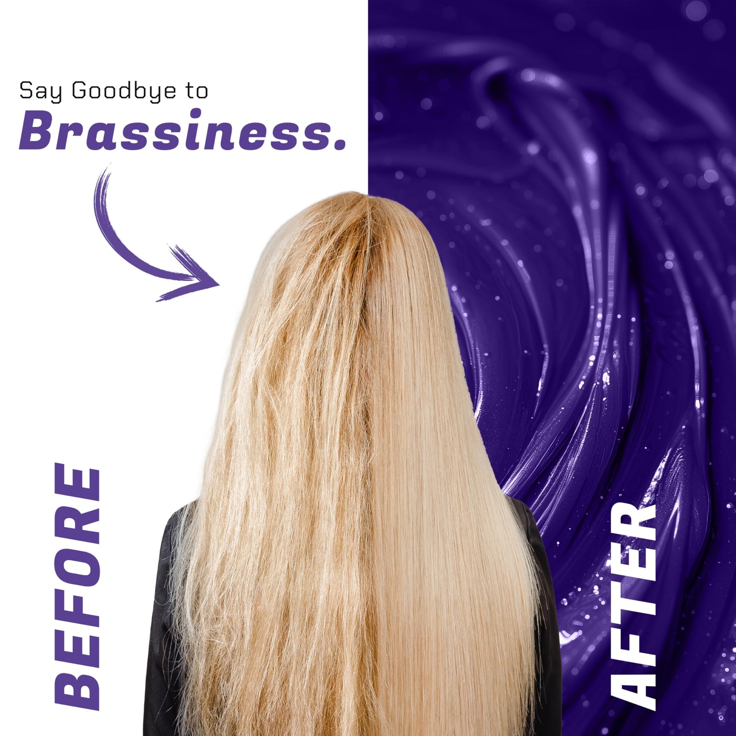 NOW BEAUTY Nourishing No Yellow Violet Shampoo - Purple Shampoo for Blonde Color-Treated Hair - Removes Brassiness - Hydrate - Vegan - Color safe