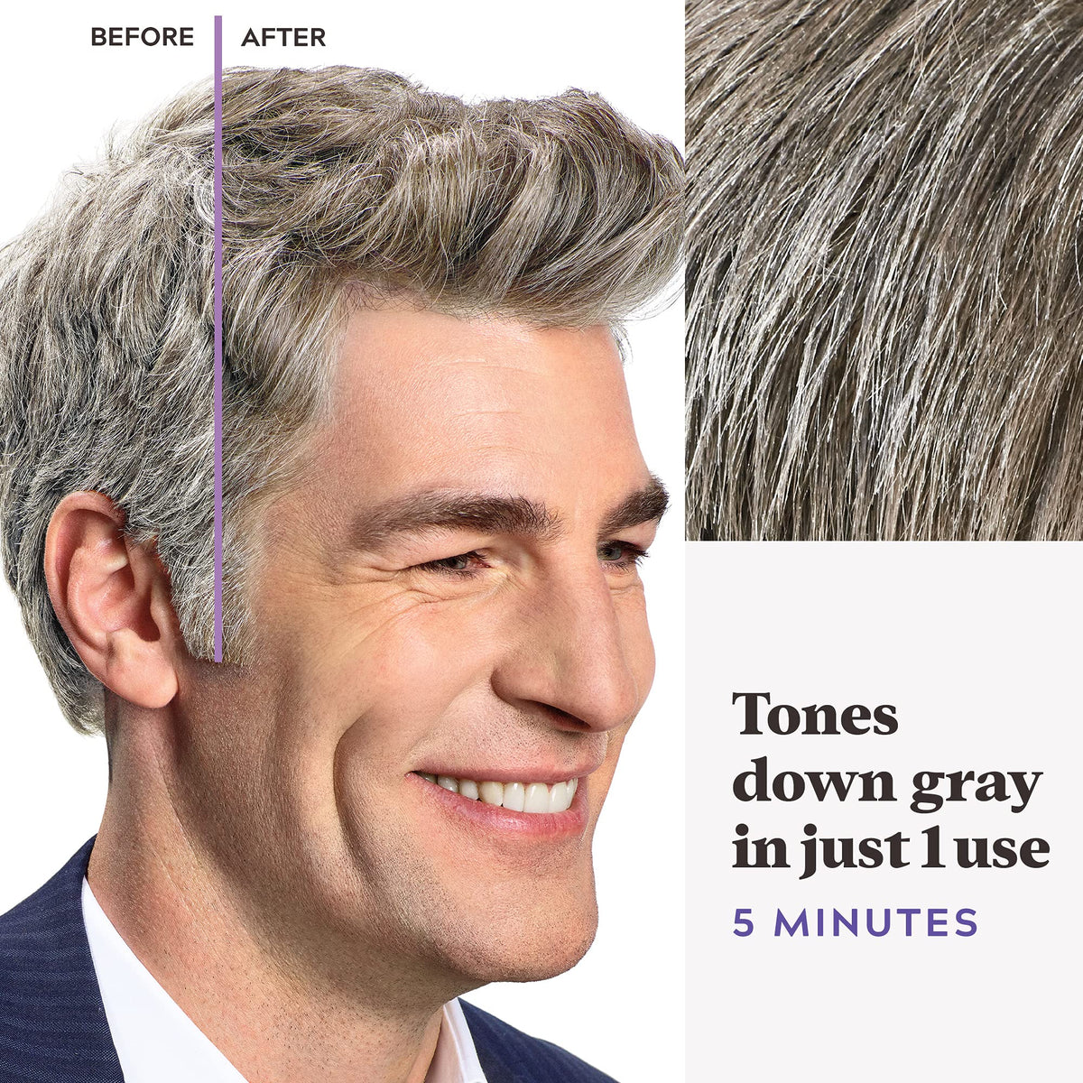 Just For Men Touch of Gray, Mens Hair Color Kit with Comb Applicator ...