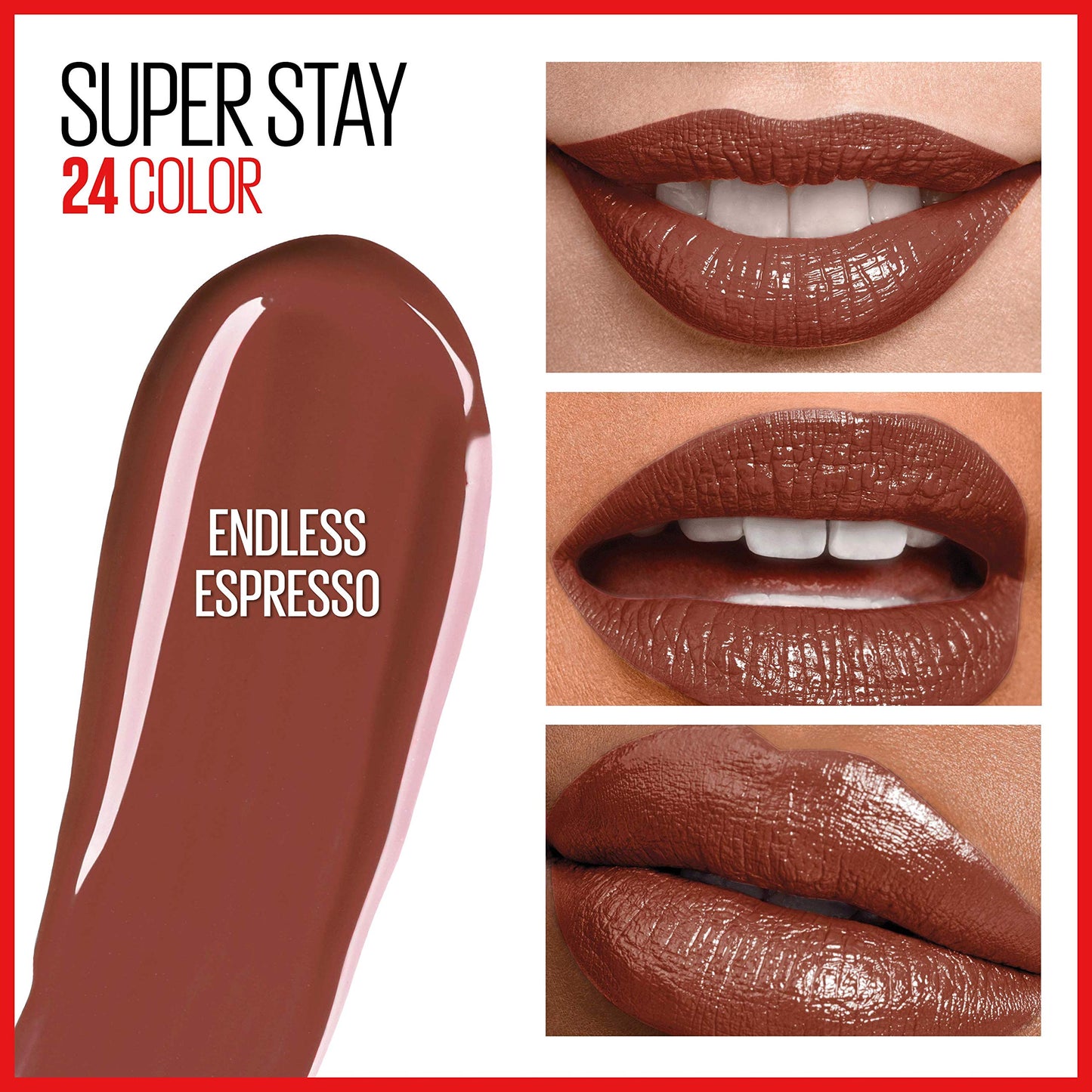 Maybelline Super Stay 24, 2-Step Liquid Lipstick Makeup, Long Lasting Highly Pigmented Color with Moisturizing Balm, Endless Espresso, Brown, 1 Count