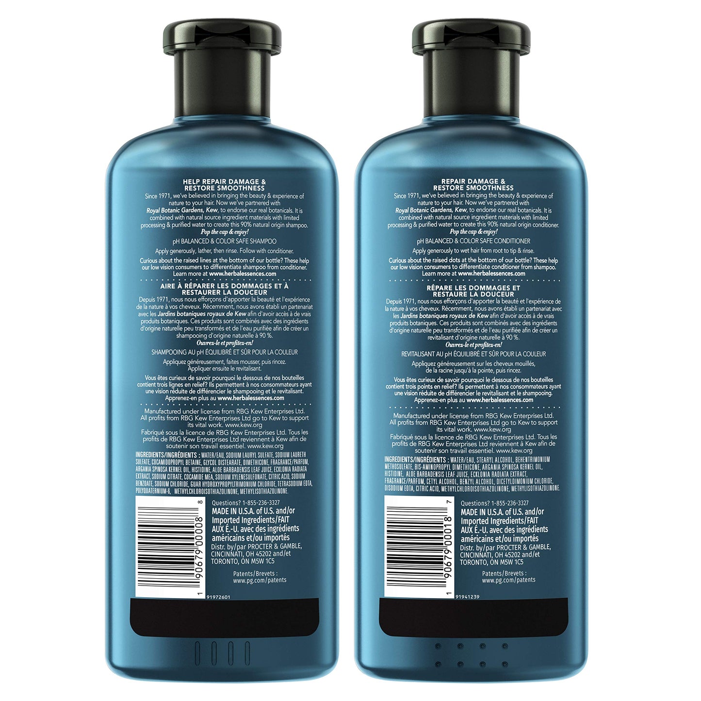 Herbal Essences Argan Oil of Morocco Shampoo and Conditioner for Color Treated Hair, , Paraben Free, BioRenew, Bundle Pack, 13.5 FL OZ