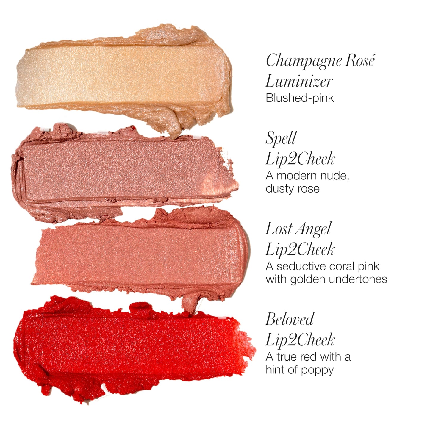 RMS Beauty Lip2Cheek Glow Quad Creamy Multi-Use Blush & Lip Color Palette with 4 Radiant Shades Hydrating Formula for Natural Radiance Long-Lasting