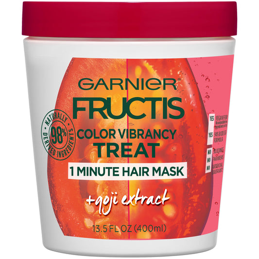 Garnier Hair Care Fructis Color Vibrancy Treat 1 Minute Hair Mask With Goji Extract, 13.5 Fluid Ounce Beauty & Personal Care Garnier