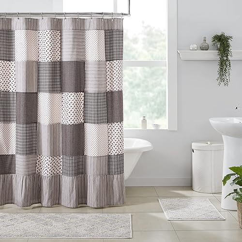 VHC Brands Florette Patchwork Shower Curtain 72x72