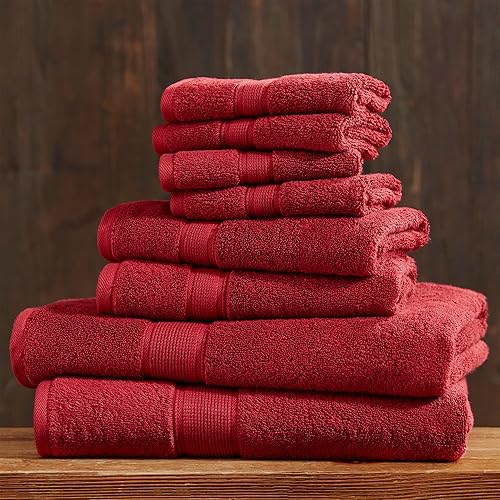 Madison Park 800GSM Bathroom Towel Set of 8 100% Cotton Bath Towel Set for Bathroom Luxurious Highly Absorbent 2 Bath Towels 2 Hand Towels 4…